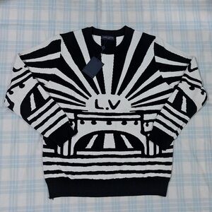 Louis Vuitton Black and White Sweater